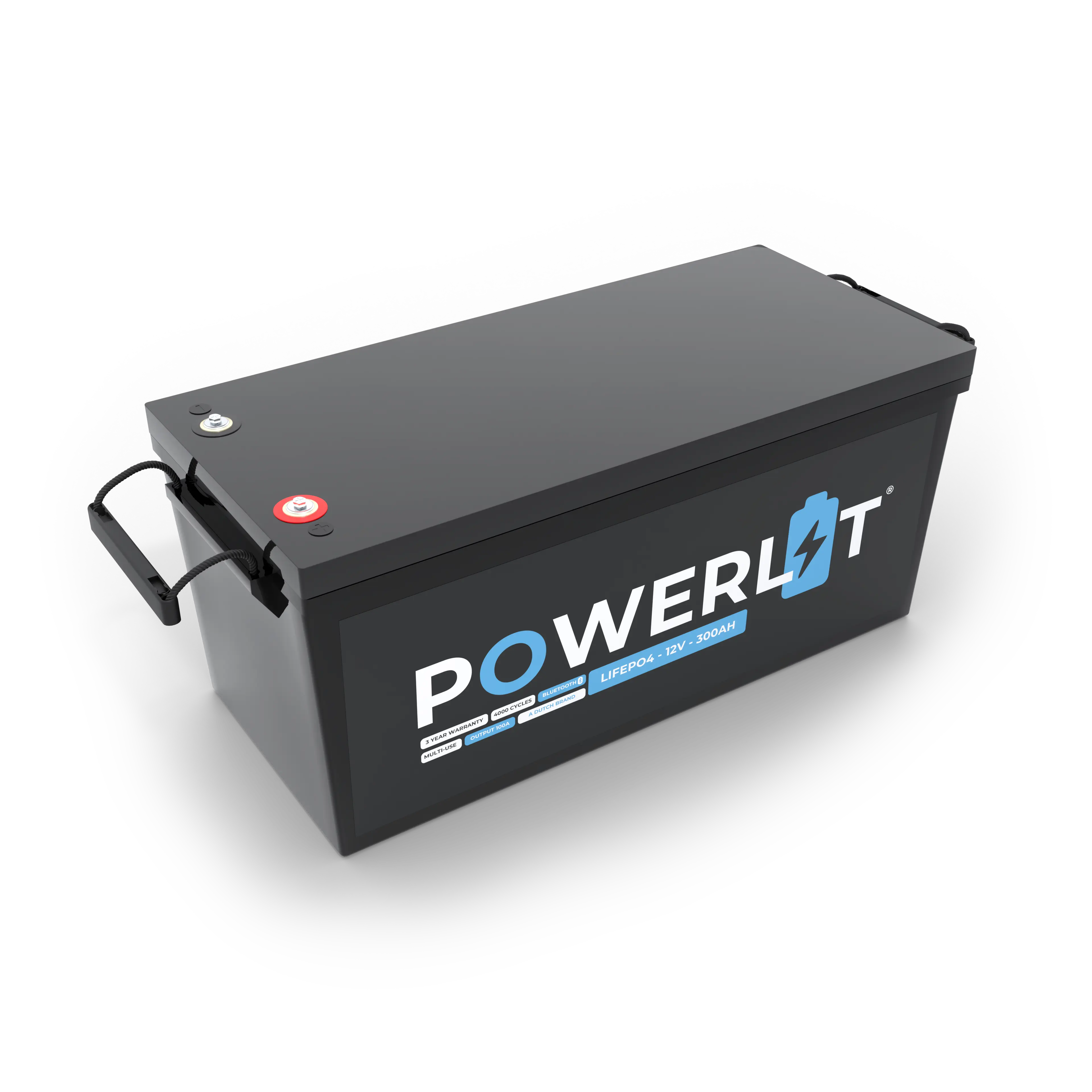 Powerlit® 12V 300Ah Lithium LiFePO4 Accu – Bluetooth – 6000 cycli – 5 jaar garantie (12,8V)