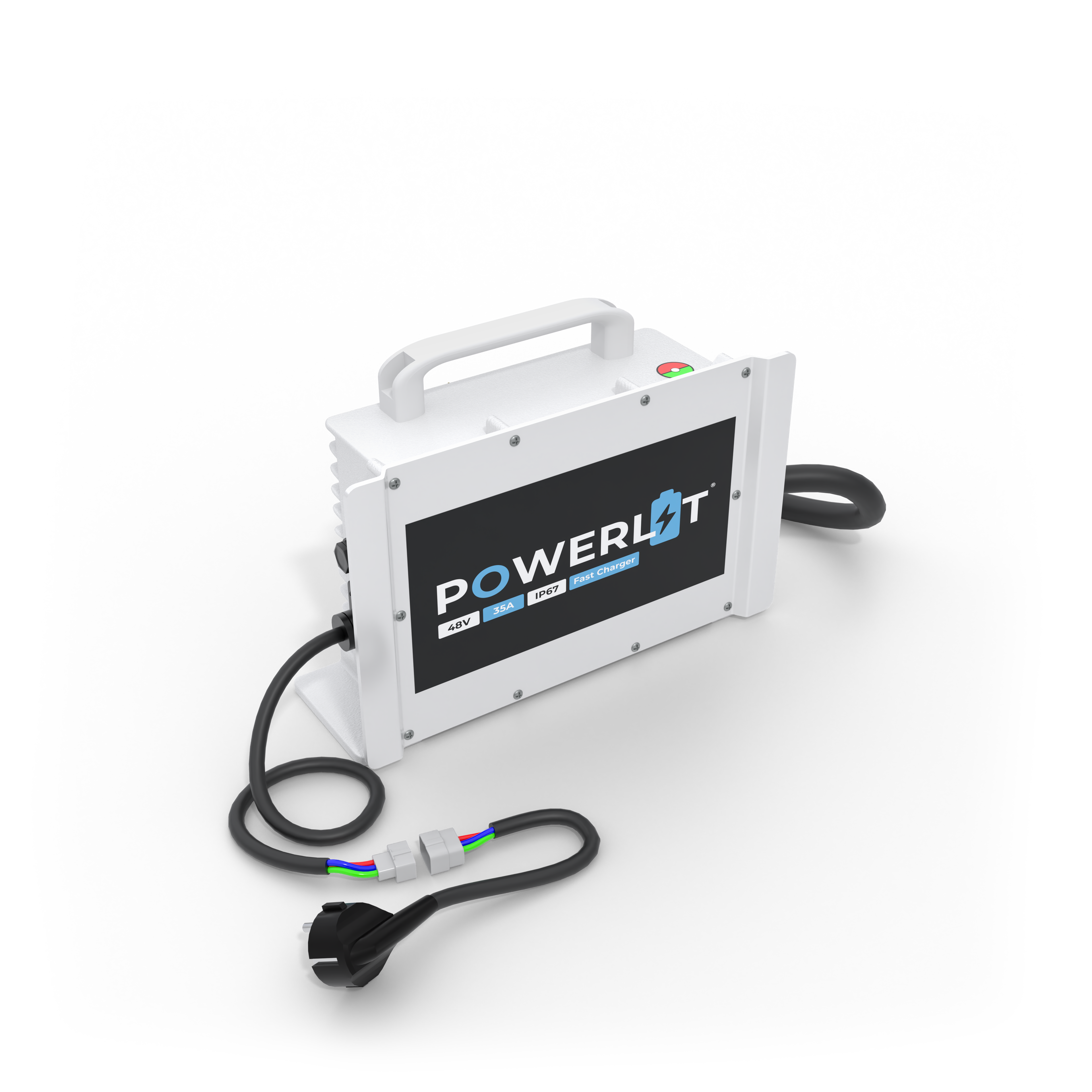 Powerlit® 48V 35A Lithium LiFePO4 Acculader – Waterdicht – Lader voor Boot, Camper, Heftruck en Golfkar