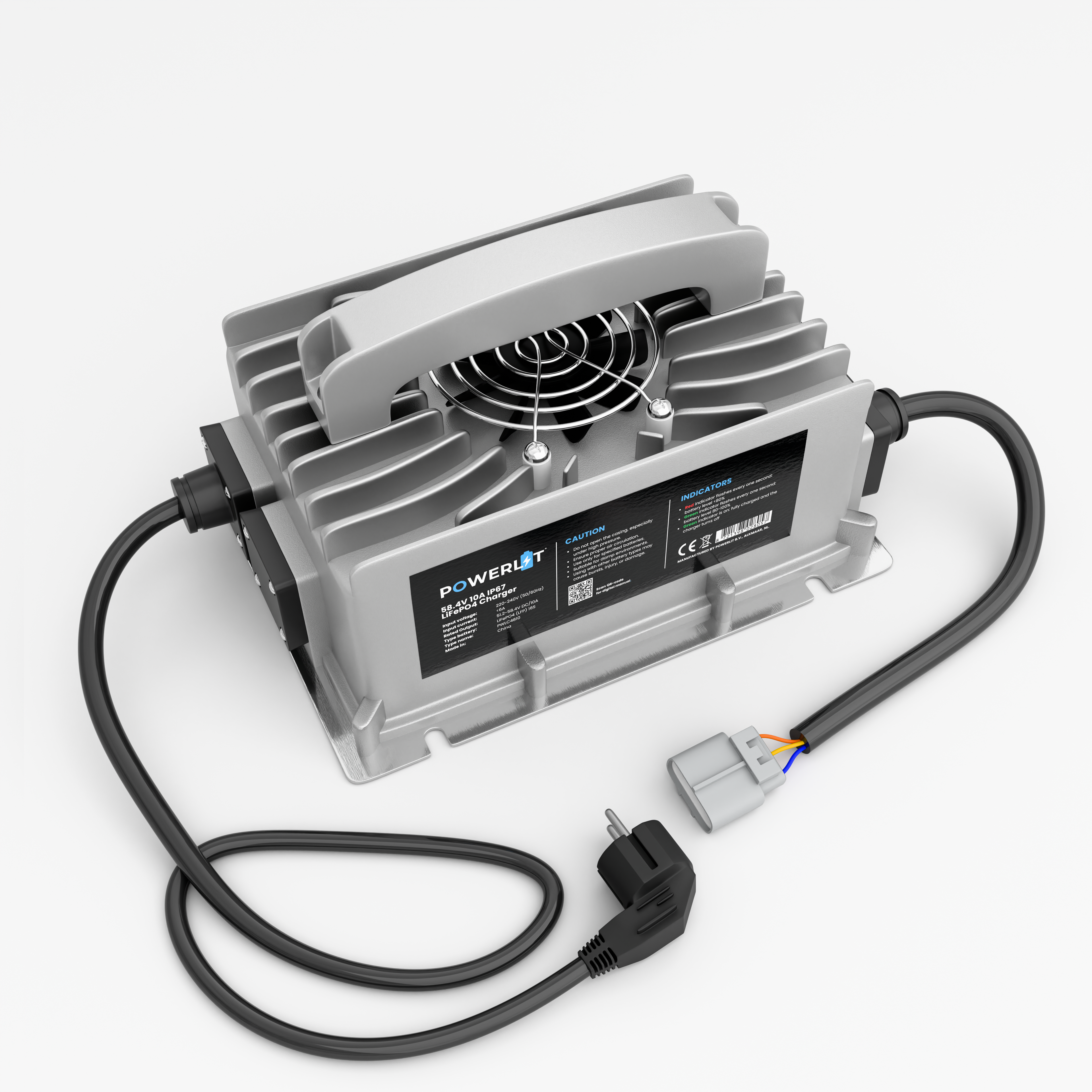 PWLC4810 - 48V 10A LFP IP67-lader