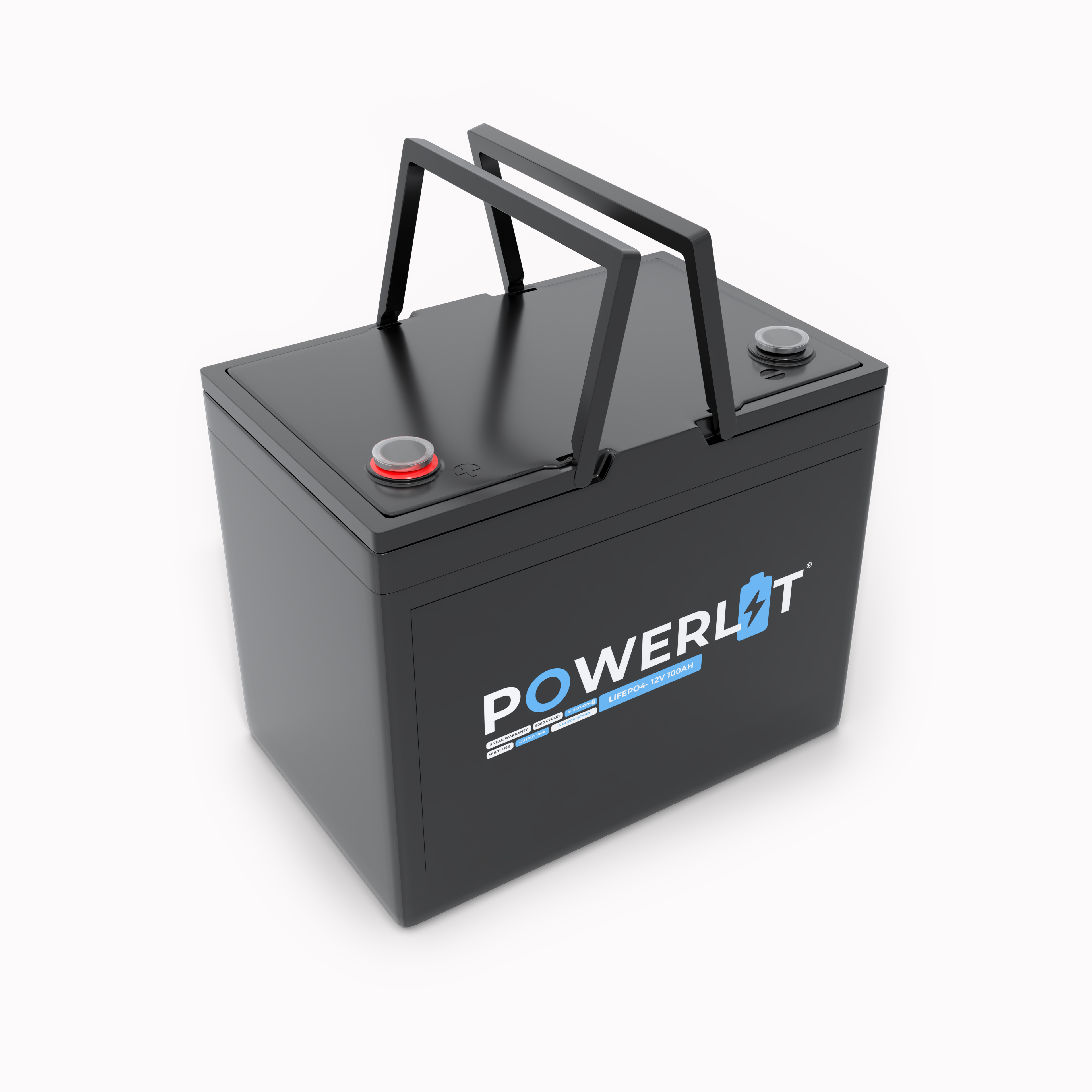 Powerlit® 12V 100Ah Lithium LiFePO4 Accu – Bluetooth – 6000 cycli – 5 jaar garantie (12,8V)